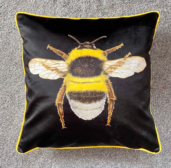 velvet bee cushion