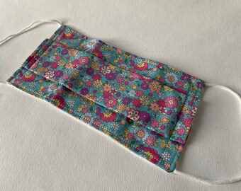Floral Reusable and washable face mask • 100% Cotton • Handmade face mask | Adult mask