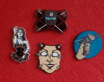 Repo the Genetic Opera Emaille-Pin, Horrorfilm-Pin, Goth-Anstecknadel, Film-Musical-Emaille-Pin, Zydrate-Pistole, Halloween-Pins