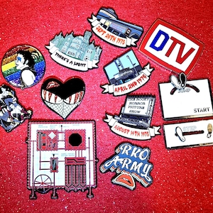 Rocky Horror Enamel Pin Set (you pick 2) - rocky horror picture show; rocky horror lapel button; Shock Treatment; Time Warp; Tim Curry; RHPS