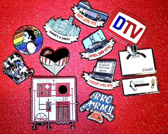 Rocky Horror Picture Show Enamel Pin Set - Pick Any 2 - RHPS Frank-N-Furter, Time Warp, Gifts for RHPS Fans