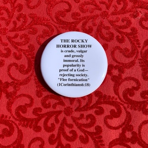 Rocky Horror Magnet, RHPS Magnet, Rocky Horror Show Protest button, Rocky Horror Picture show Fridge magnet, Halloween decor