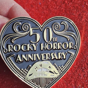 Rocky Horror Anniversary Hard Enamel Pin, Rocky Horror patches, RHPS Button, Rocky Horror Picture Show Lapel pins, Lips pin sticker