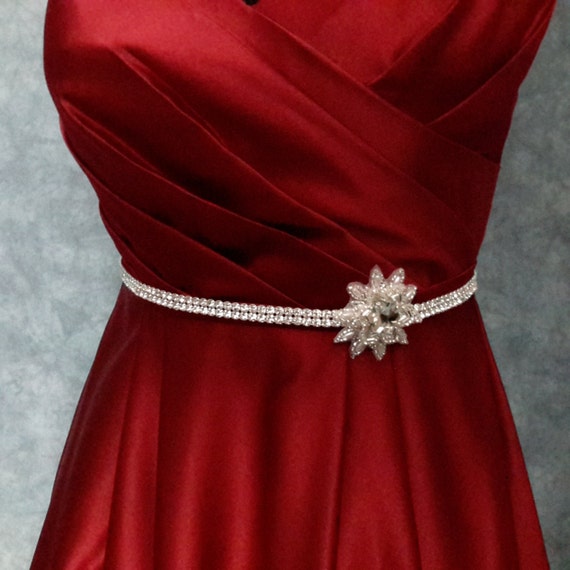 Rhinestone Belt Evening Belt Dressy Belt Snowflake Belt Etsy