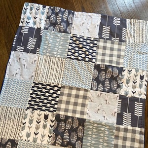 Wolf Baby Bedding Set, Gray, Navy, Dusty Blue, Baby Boy Bedding Set, Woodland Nursery, Baby Boy Crib Bedding Set, Wolf Nursery, Wolves
