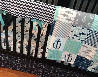Nautical Crib Set Etsy