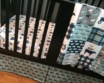 Custom Crib Bedding Set Made To Order Farm Theme Featuring Etsy