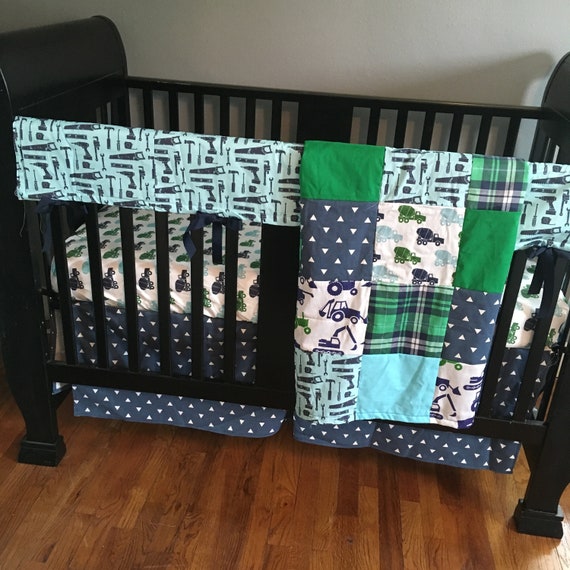 Custom Made To Order Baby Bedding Set With A Construction Etsy