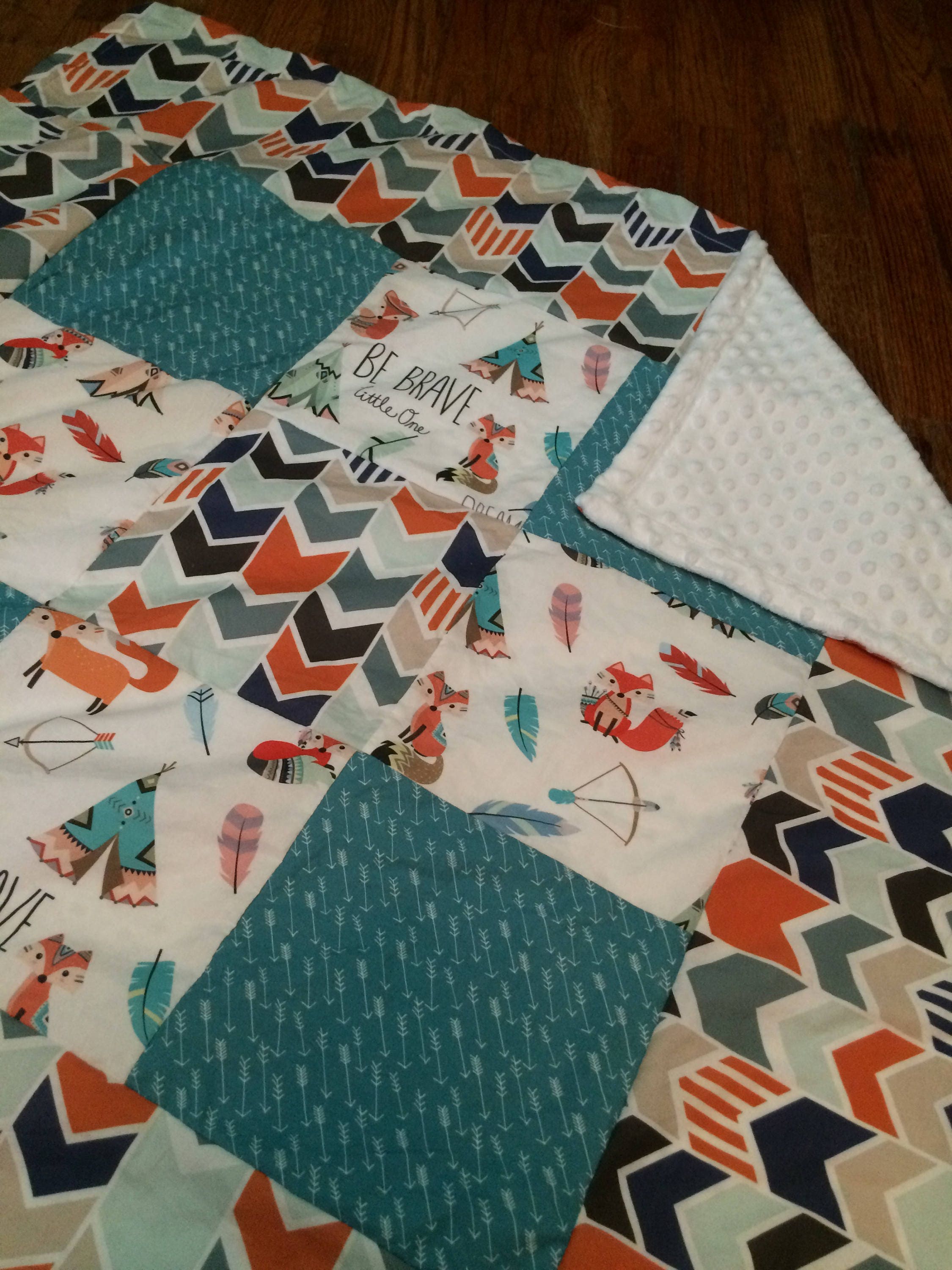 Custom Baby Bedding Set featuring modern Woodlawn fabrics of Etsy