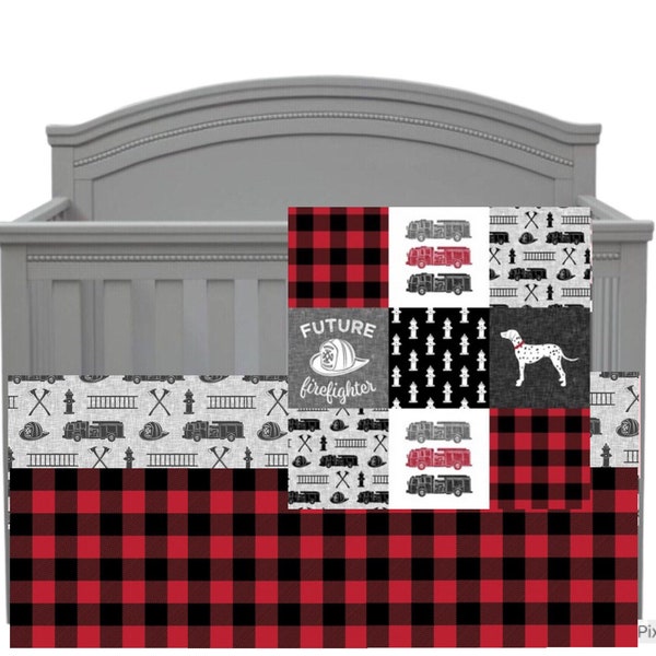Fire Truck Crib Bedding Etsy