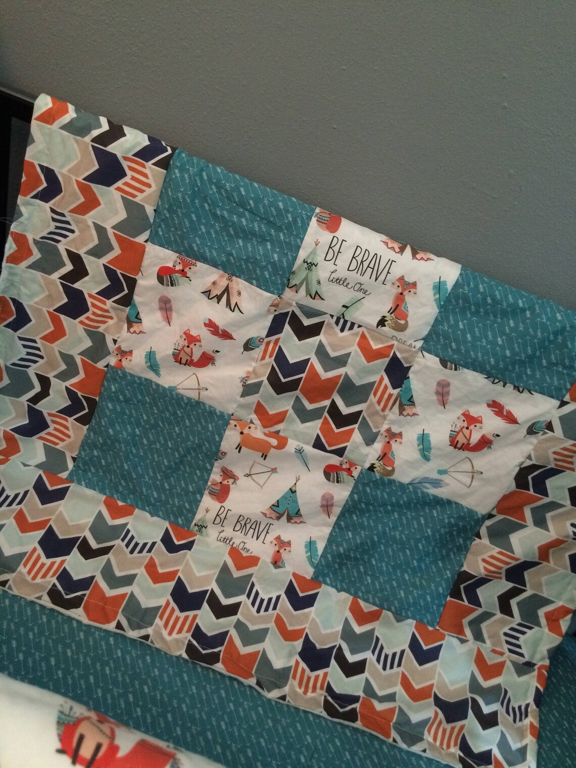 Custom Baby Bedding Set Featuring Modern Woodlawn Fabrics of Etsy