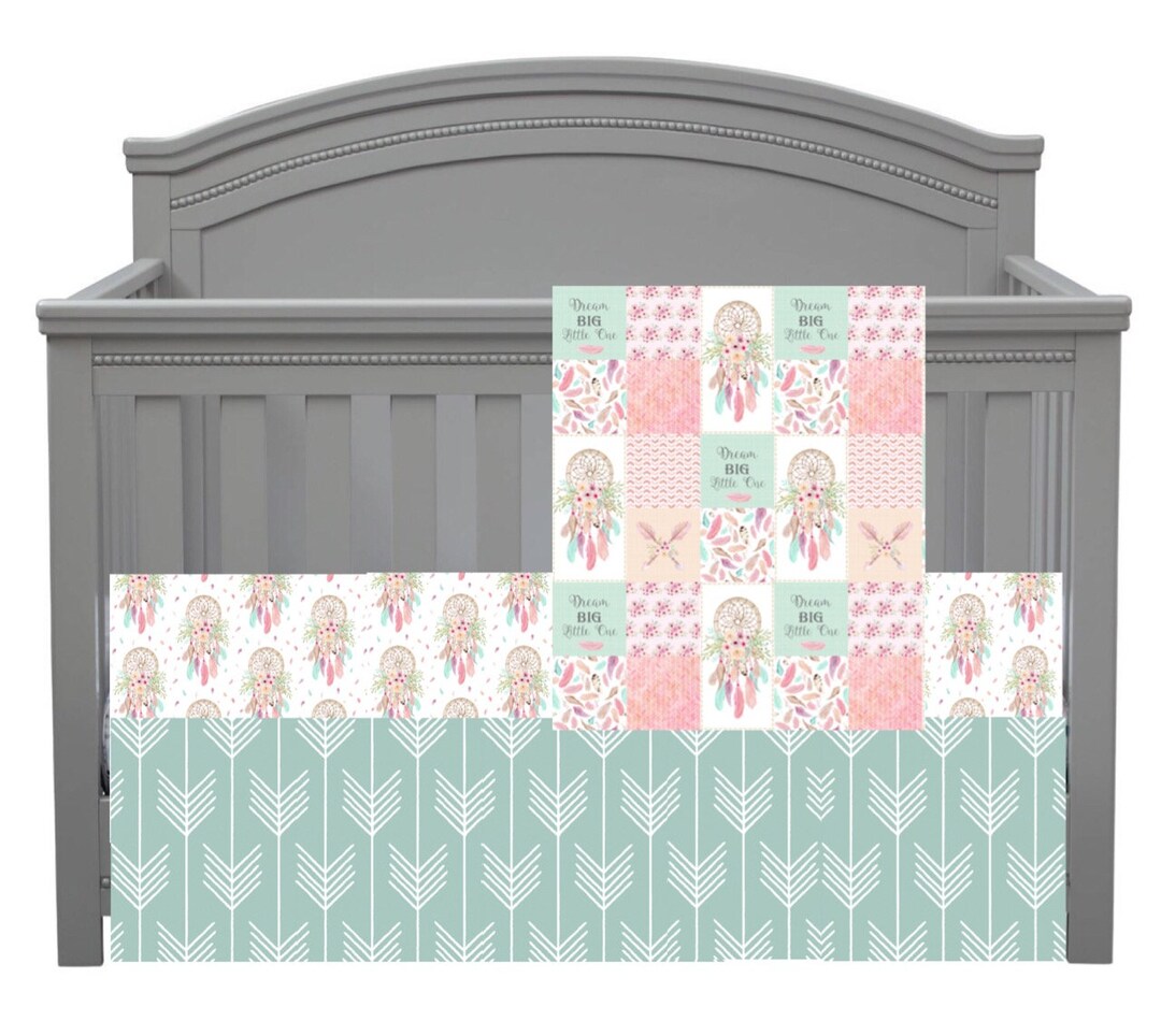 Dream Catcher Baby Bedding, Baby Girl Crib Bedding Set, Boho Baby