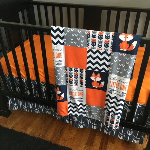 Baby Boy Crib Bedding Set in Navy 