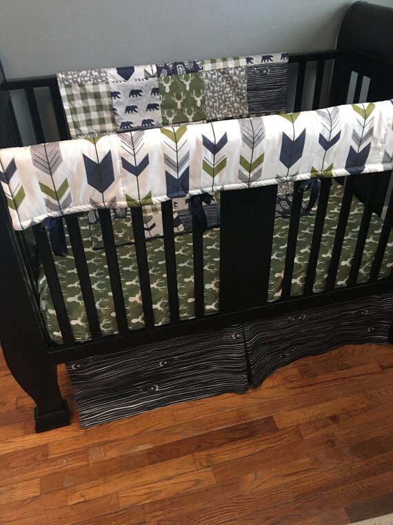 olive green crib bedding