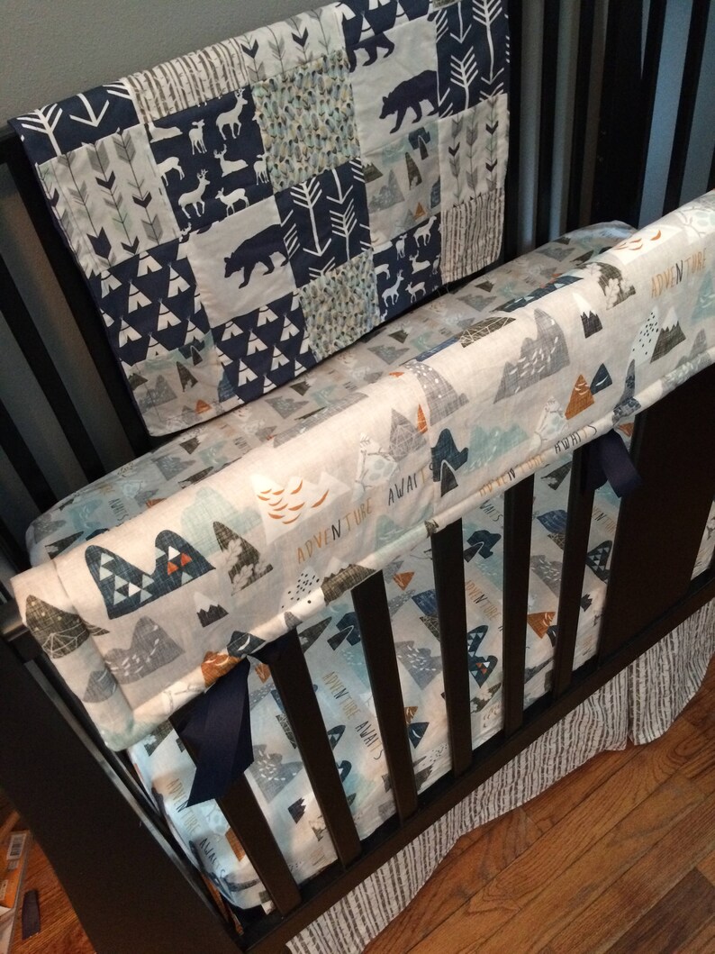 Custom Crib Bedding Set Made to Order Woodland Set With Etsy