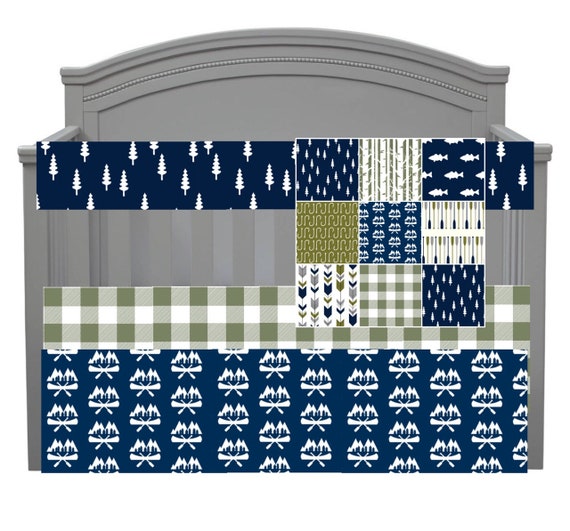Gray Custom Crib Bedding Set Made To Order Whithe And Orange With