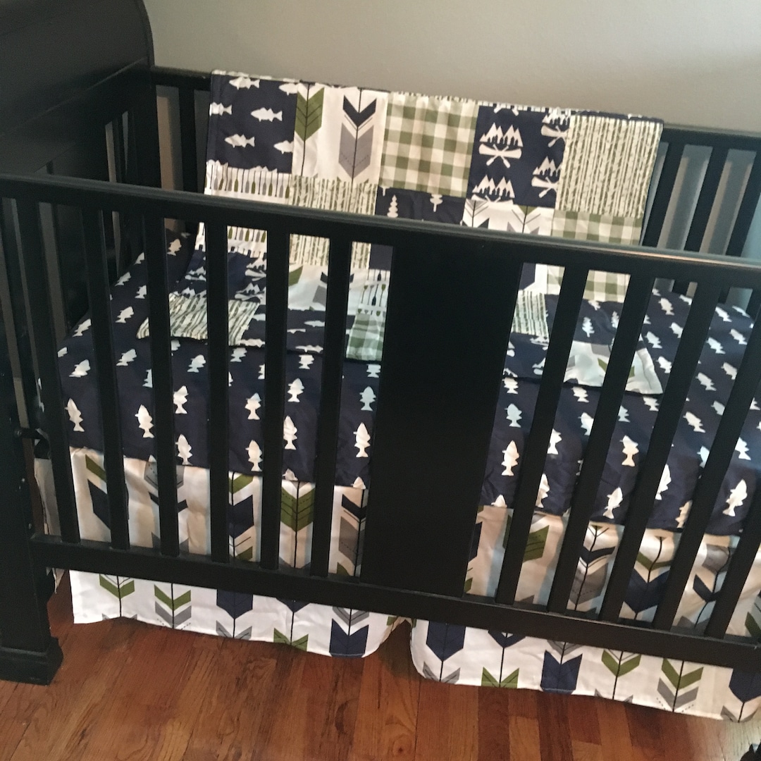 Sweet Jojo Designs Navy Blue Grey and Mint Mod Arrow Collection