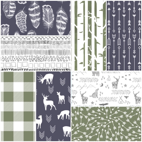 olive green crib sheet