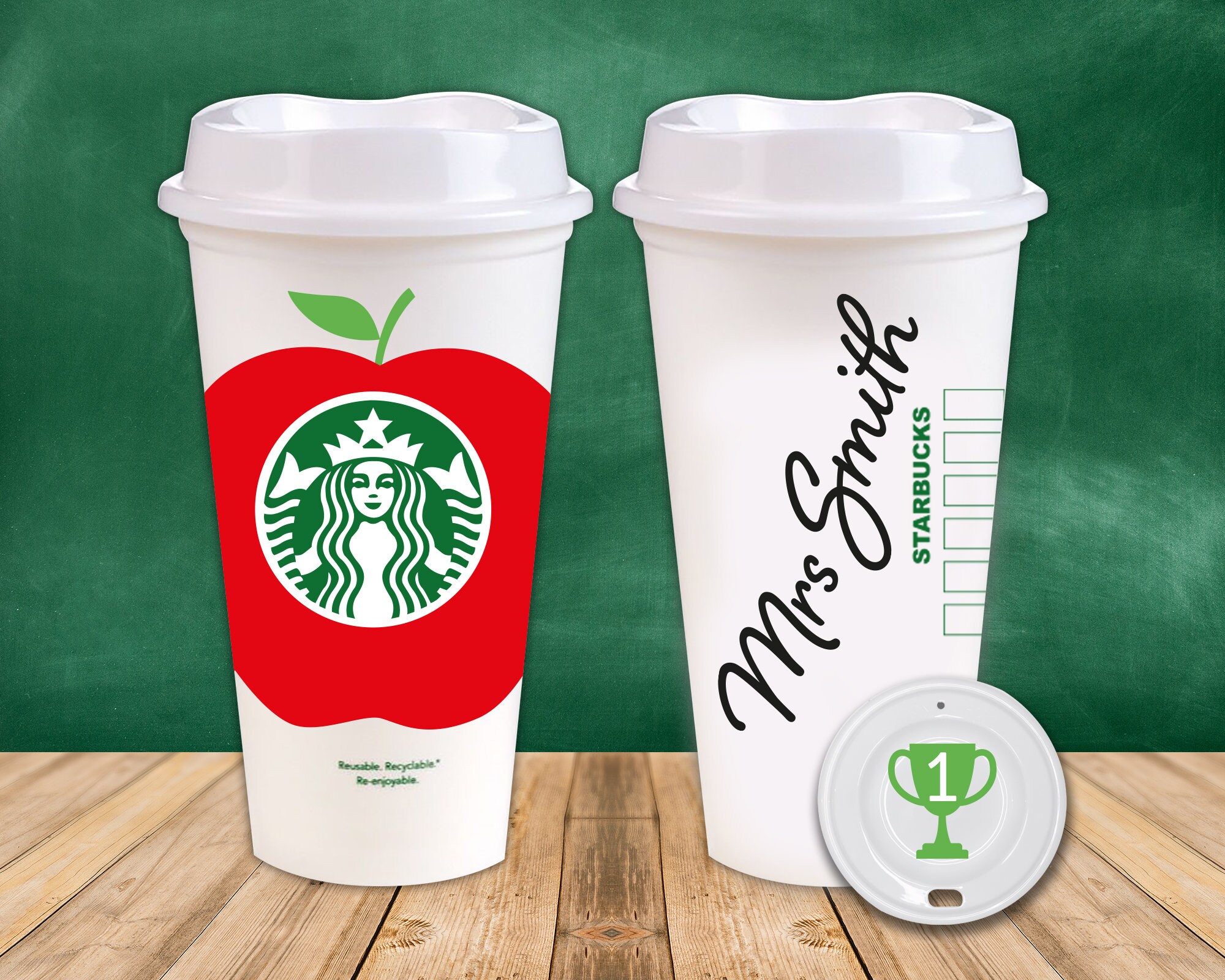 Personalized Starbucks 16 or 24 oz Reusable Cold Cup with Custom Vinyl –  SheltonShirts