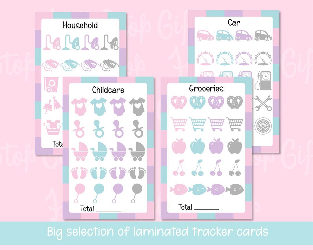 Tracker Cards.pdf A5 Laminated Tracker Cards for Budgeting Binders - Etsy UK
