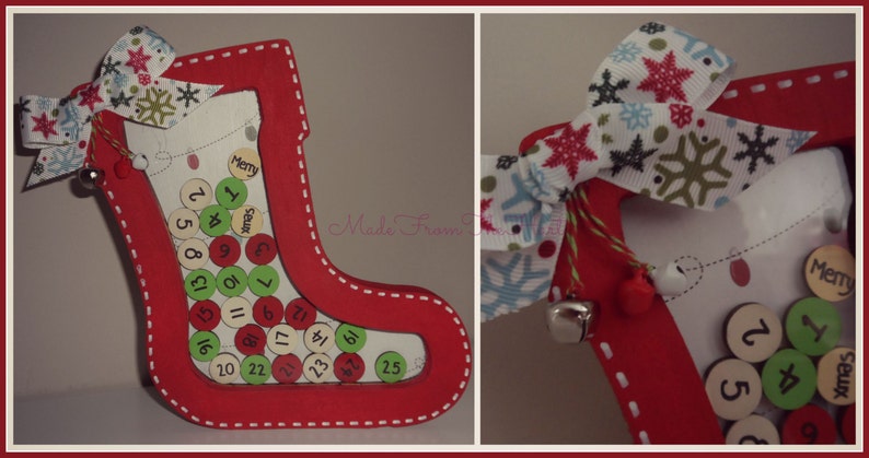 Personalised Freestanding Stocking Christmas Countdown