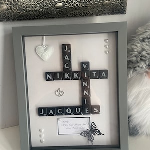 Unique Personalised Scrabble Family Frame