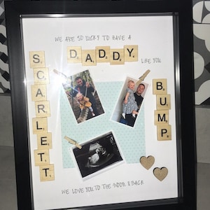 Personalised Fathers Day Photo Gift scrabble, daddy, grandad