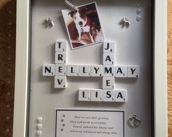 Personalized Pet Memorial Photo Frame, Dog Cat Loss Gift