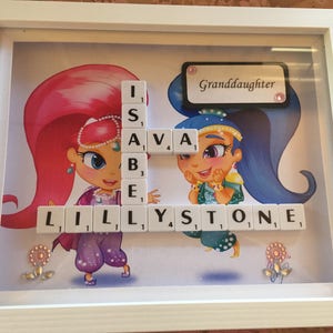 Personalised Character Scrabble frame