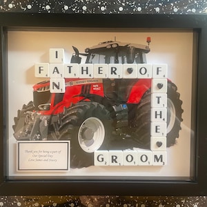 Personalisierte Trauzeuge, Groomsman & Usher Danke Scrabble Rahmen Geschenk ...was auch immer seine Leidenschaft Ringträger, Pagenjunge