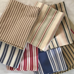Striped pillow ticks for repro bed pillows