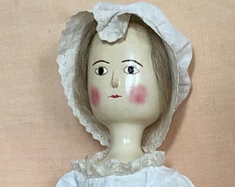 Rare 23 inch Fred Laughon wooden doll