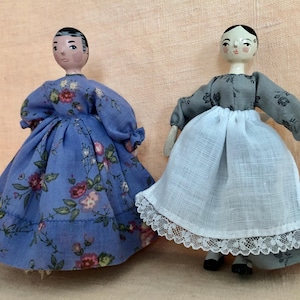 Dollhouse dolls: a Lady and her maid