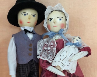 Vintage PEG Wooden family by Fred Laughon