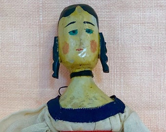 7 Gables doll in period clothes - striped gown