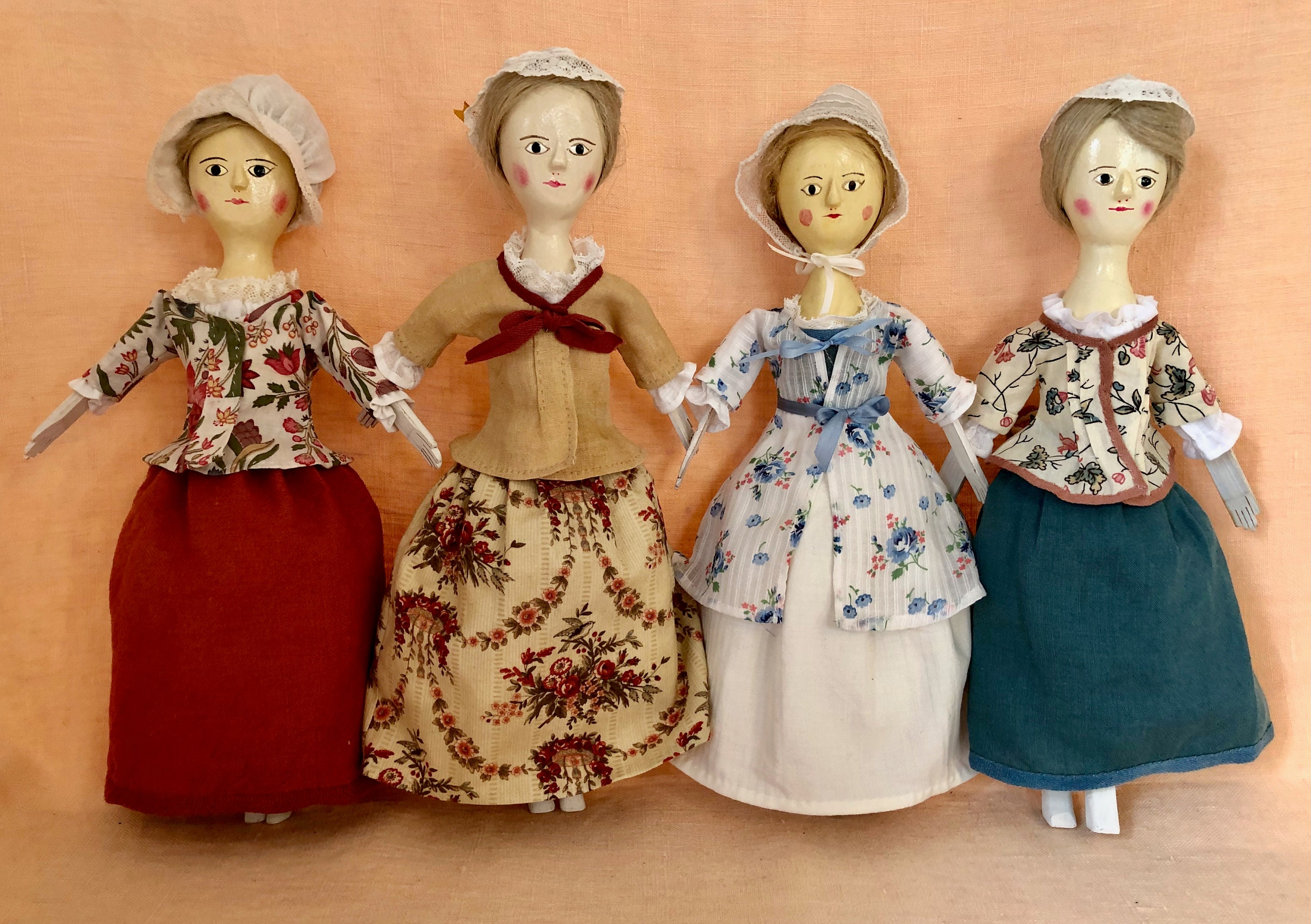 18th Century Ladies: Vintage Fred Laughon Wooden Dolls - Etsy 18th Century Ladies: Vintage Fred Laughon Wooden Dolls - Etsy