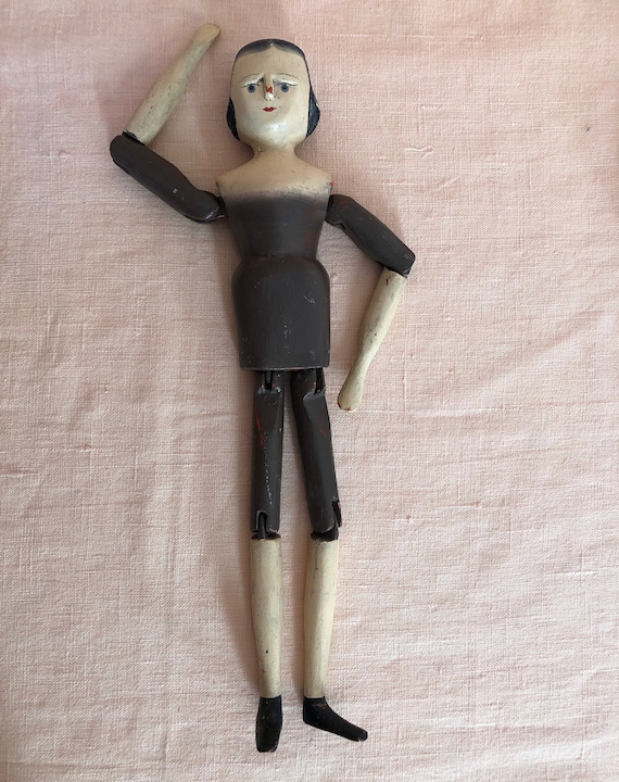 Antique Jointed Wooden Sisters - Etsy