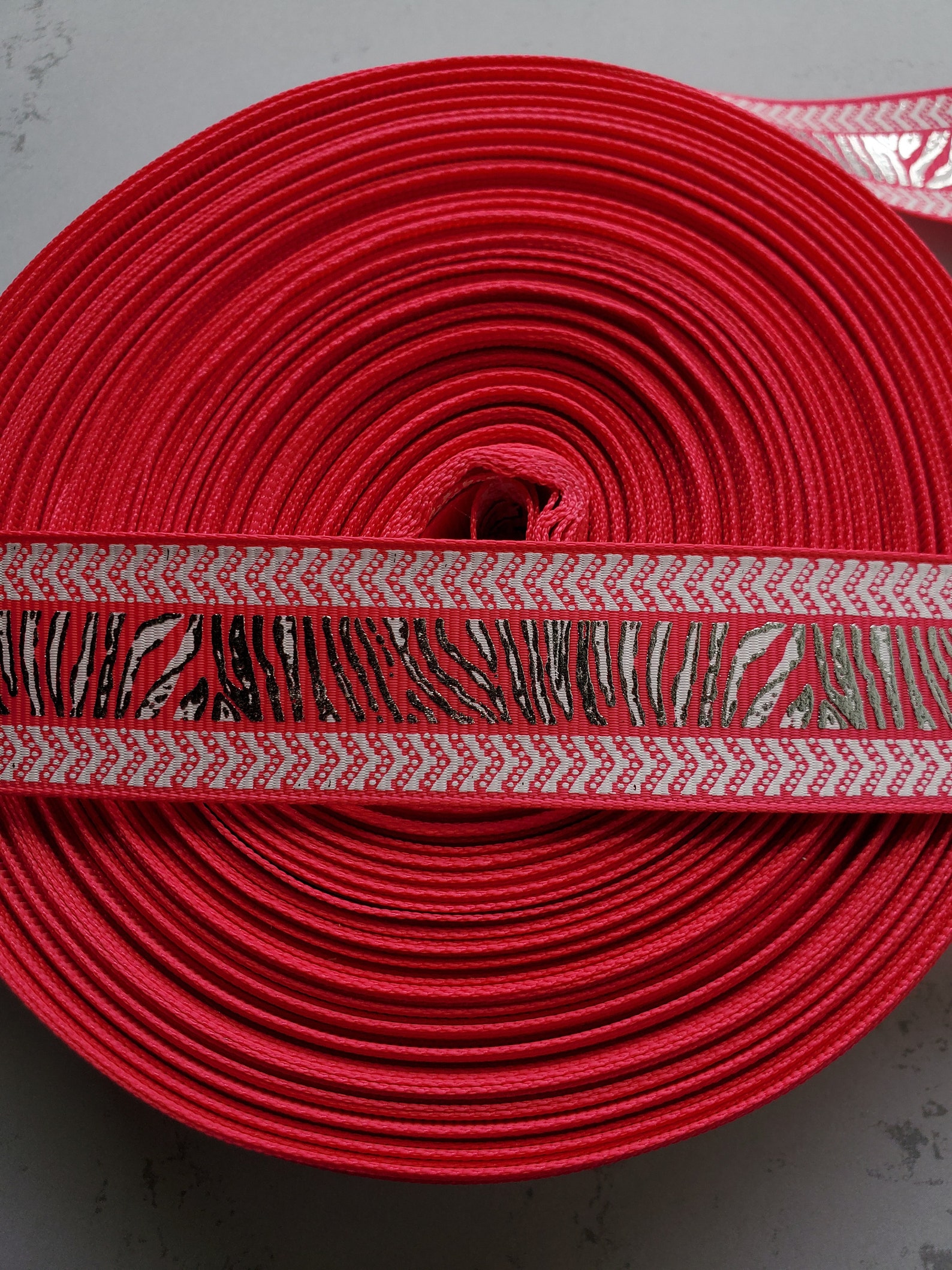 Zebra print ribbon 1 grosgrain ribbon zebra animal Etsy