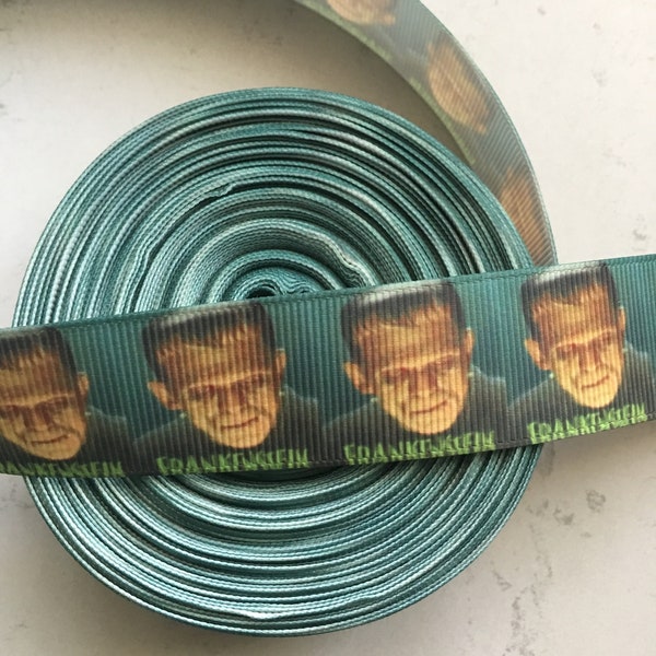 Horror ribbon, Classic Movie Monster, Grosgrain ribbon, frankenstein