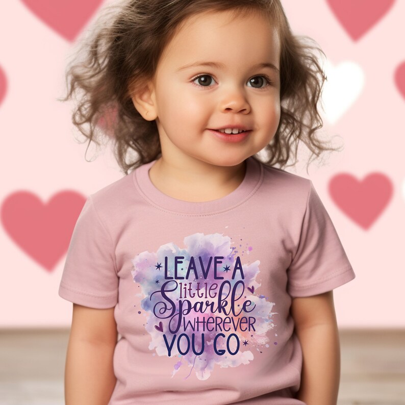 Toddler Girl Tshirt Leave a Little Sparkle Wherever You Go Adorable