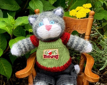 Design Your Own Rory Cat - Grey Boy Tabby Cat, Gray Tabby Cat, Tabby Cat Doll, Cat Kitty Doll, Tabby Cat Gift, Stuffed Animal Cat, Boy Cat