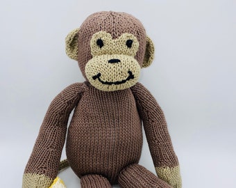 Custom Order - Hand Knit "Micah" The Monkey Doll