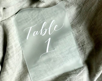 Sea Glass Table Numbers, Beach Wedding Decor, Table Numbers, Sea Glass Place Cards