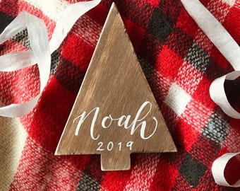 Custom Ornament, Stocking Tag, Gift Tag, Custom Wood Ornament