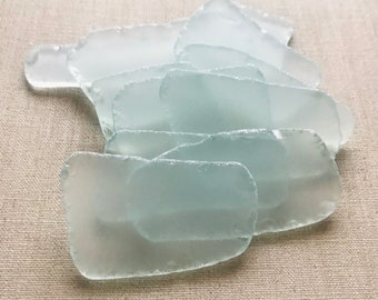 Place Cards, Bulk Sea Glass Place Cards, Large Sea Glass, Beach Wedding Place Cards, Beach Wedding