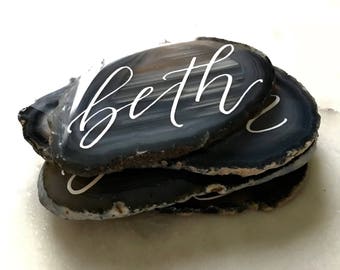 Agate Slice Place Cards, Destination Wedding, Agate Slice Wedding, Wedding Decor, Place Cards