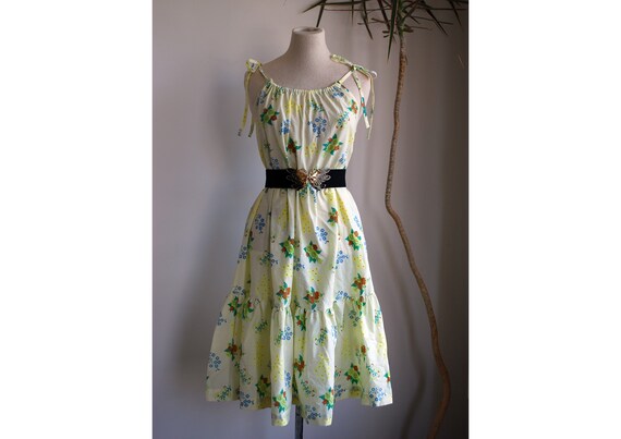 yellow peasant dress