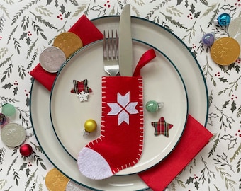 Christmas Stocking Cutlery Holders