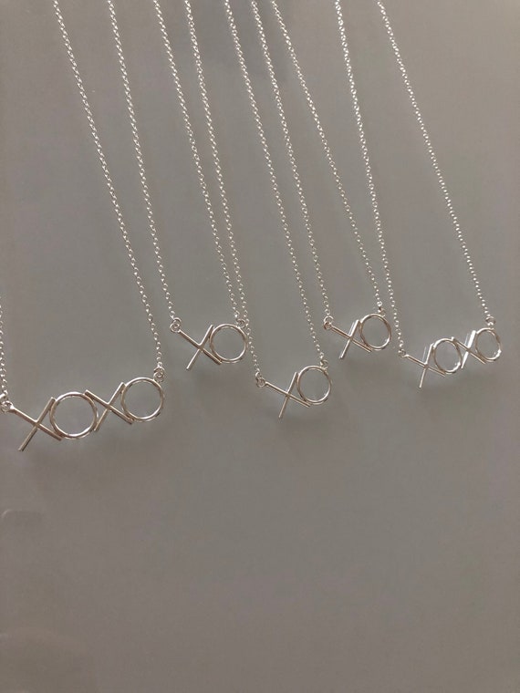 Sterling silver hugs and kisses necklace deals