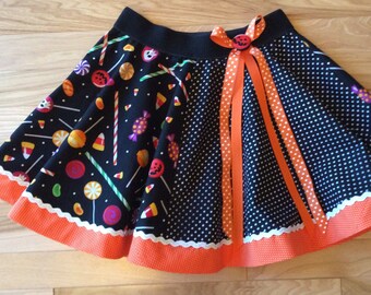 Halloween skirt, fall circle skirt